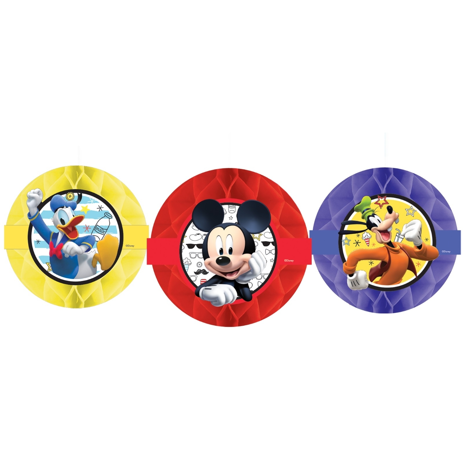 Mickey Mouse on the Go Honeycomb Decorations (Pack of 3)