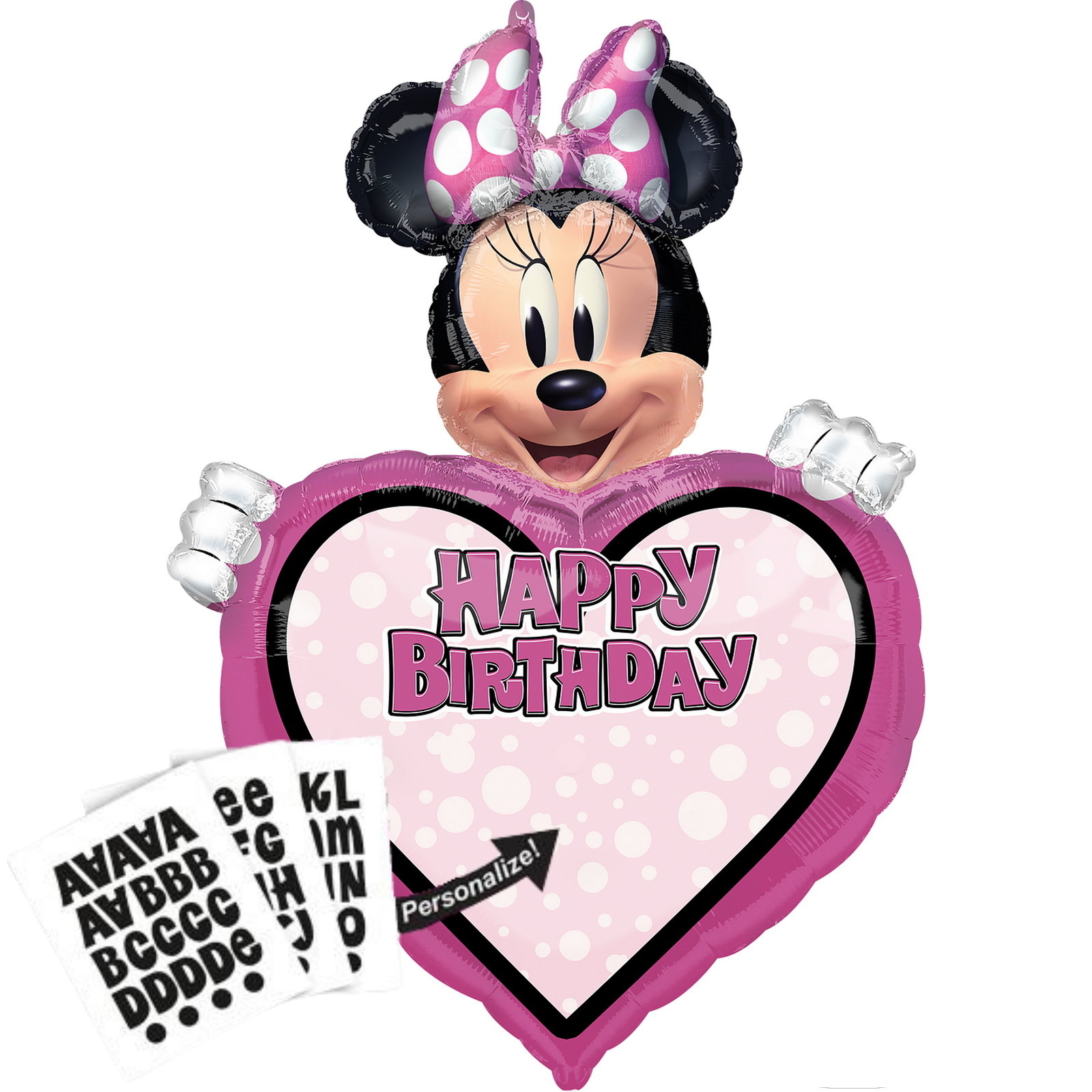 Minnie Mouse Forever Add A Name Supershape Helium Balloon 83cm