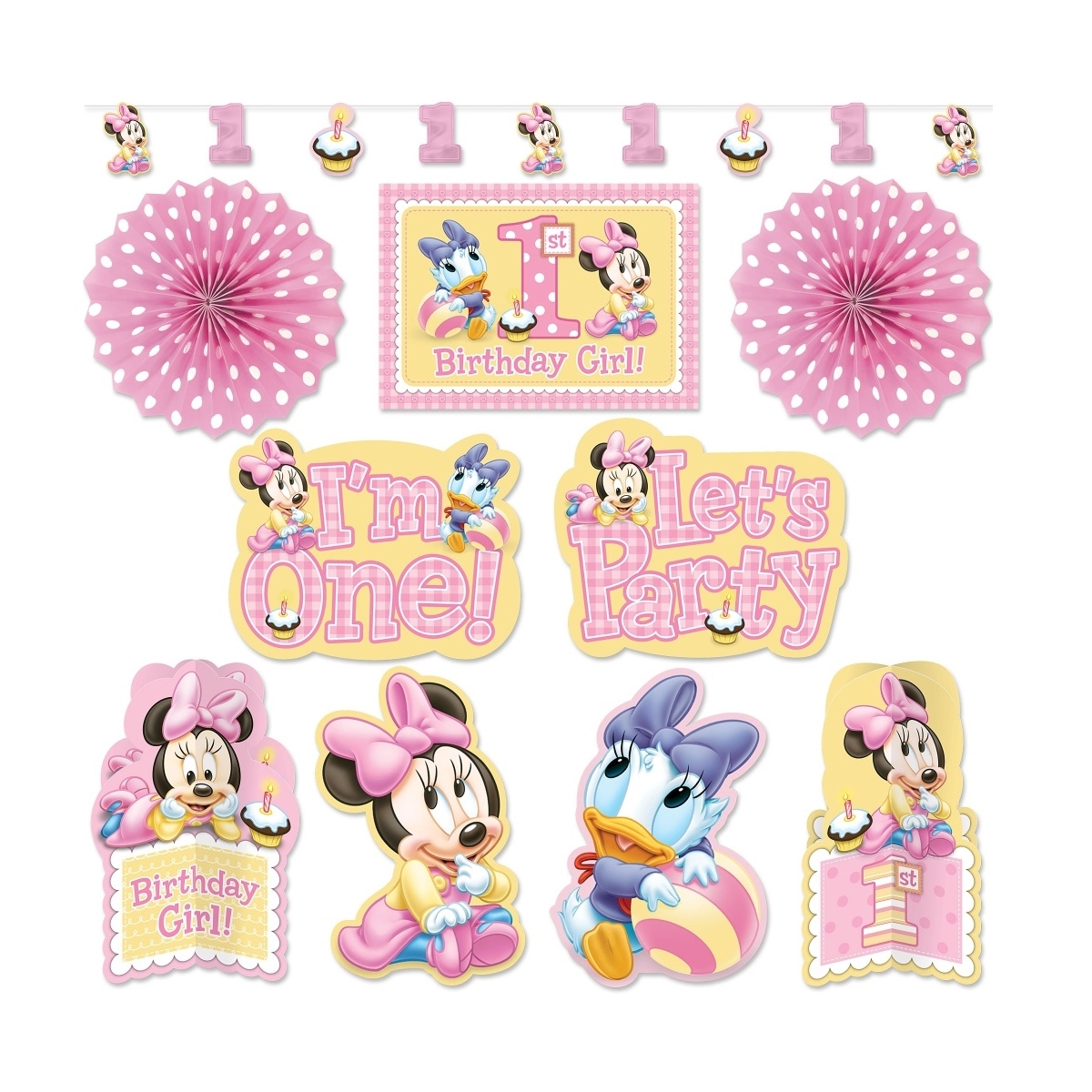 Minnie Mouse 1st Birthday Room Decorating Kit
