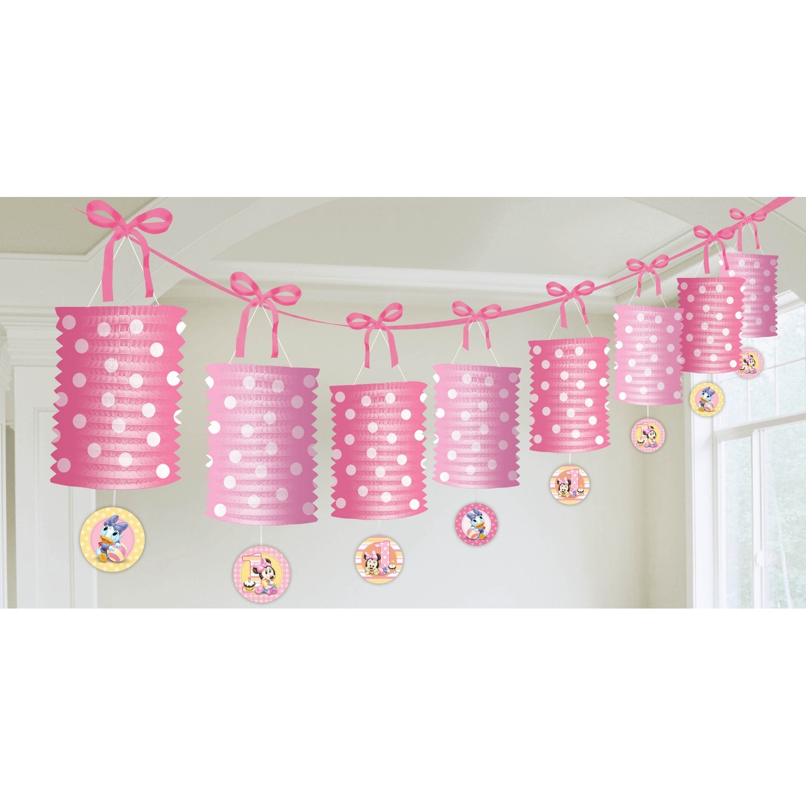 Minne Mouse 1st Birthday Paper Lantern Garland