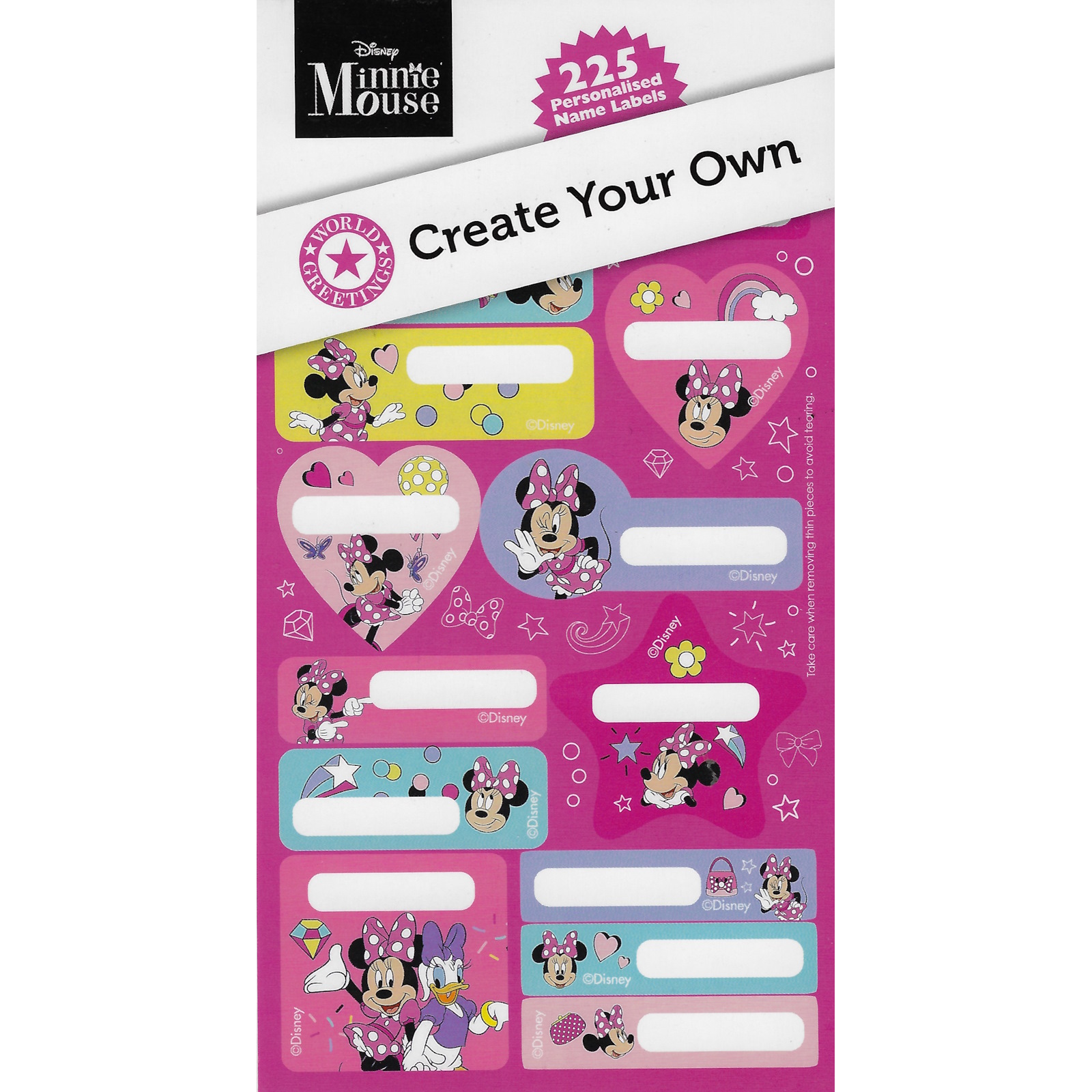 Minnie Mouse Create Your Own Name Labels Sticker Book (15 Sheets)