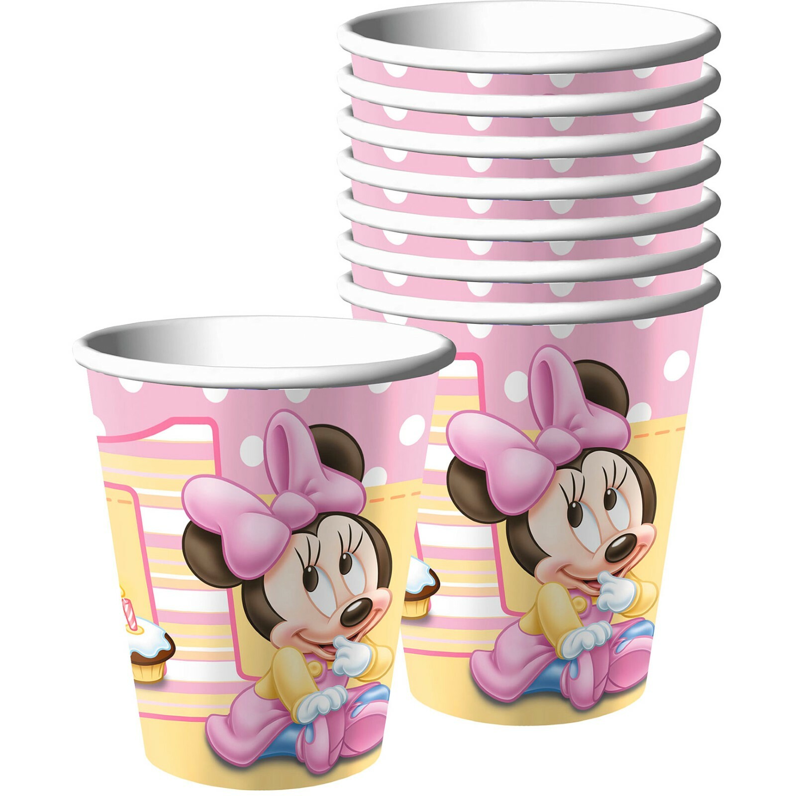 Minnie Mouse 1st Birthday Paper Cups (Pack of 8)
