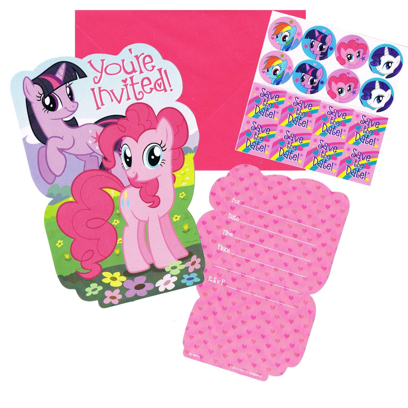 My Little Pony Friendship Party Invitation Set (Pack of 8)