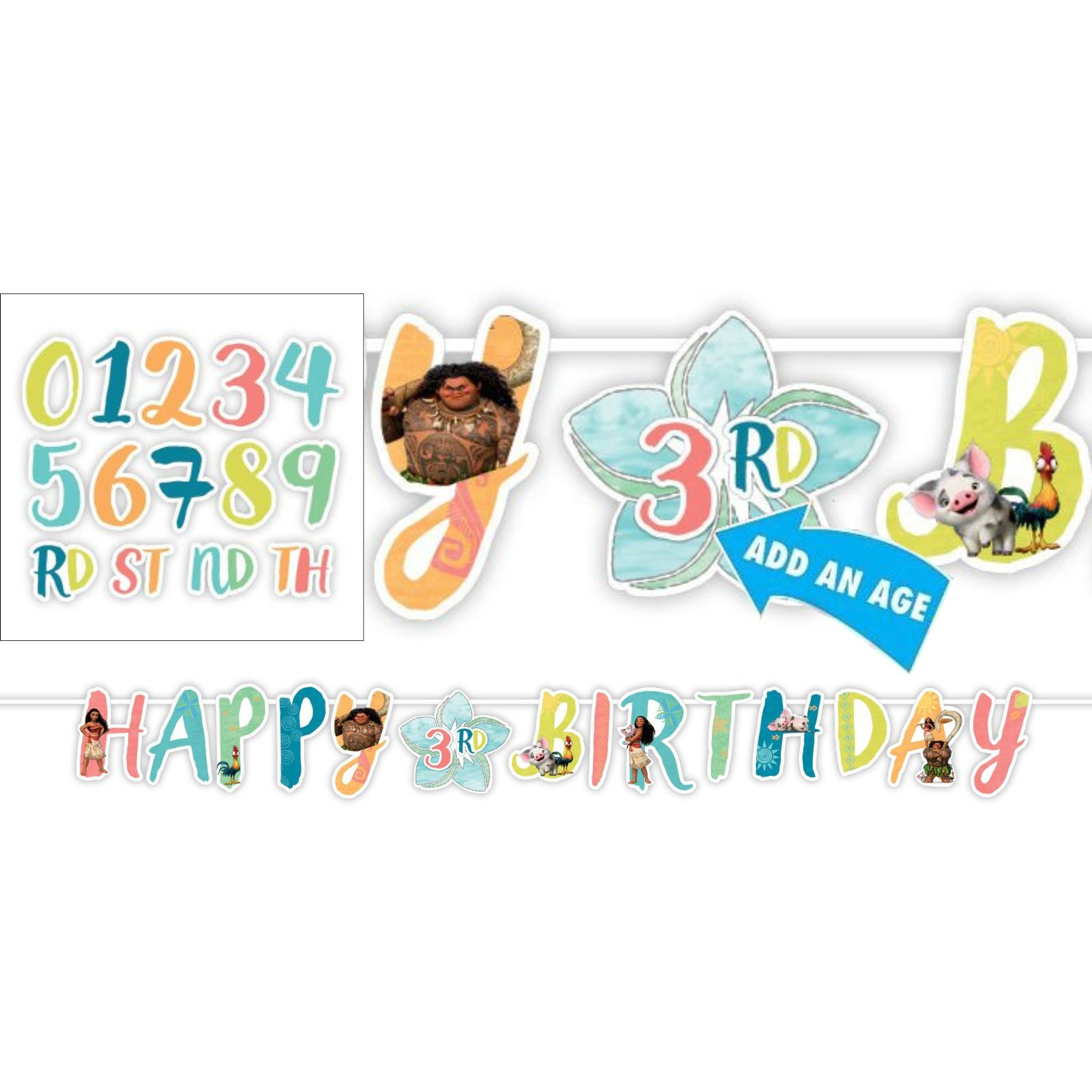 Moana Jumbo Add an Age Banner Kit