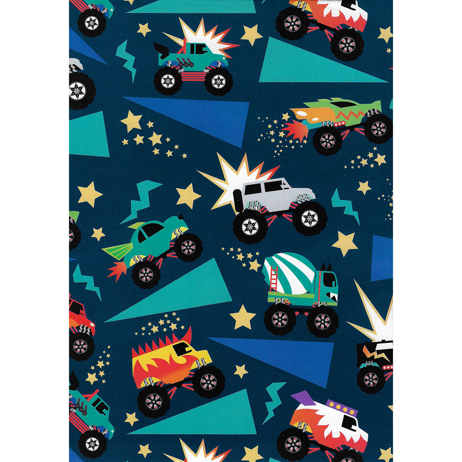 Monster Trucks Wrapping Paper (1 Sheet) 