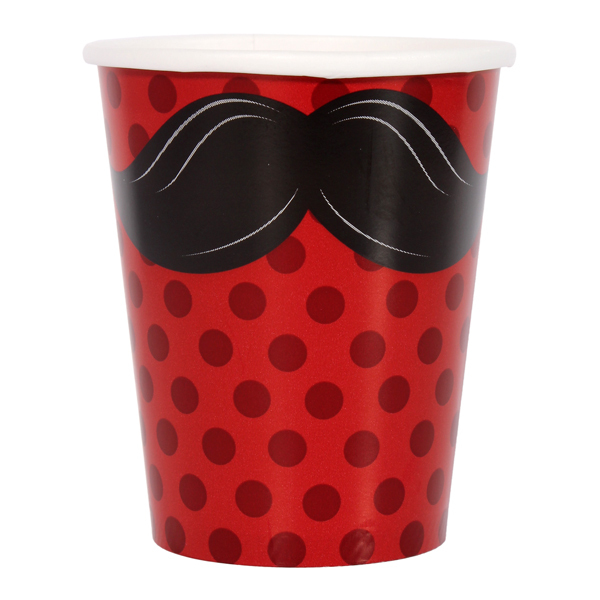 Moustache Madness Paper Cups (Pack of 8)