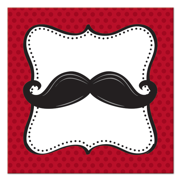 Moustache Madness Small Napkins / Serviettes (Pack of 16)
