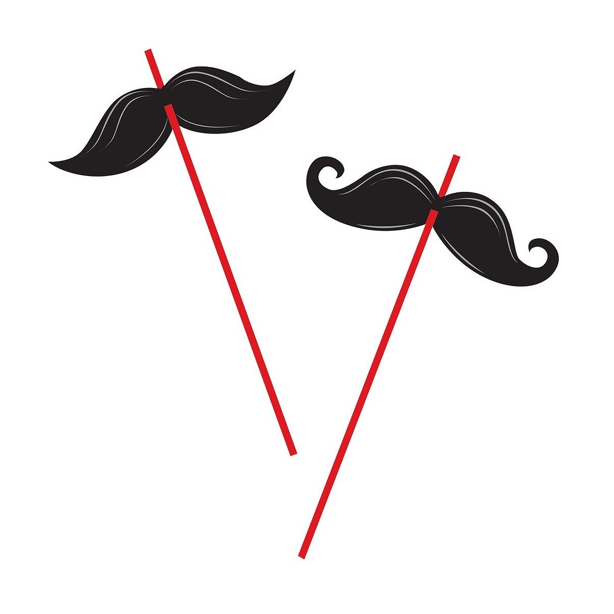 Moustache Madness Straws (Pack of 6)