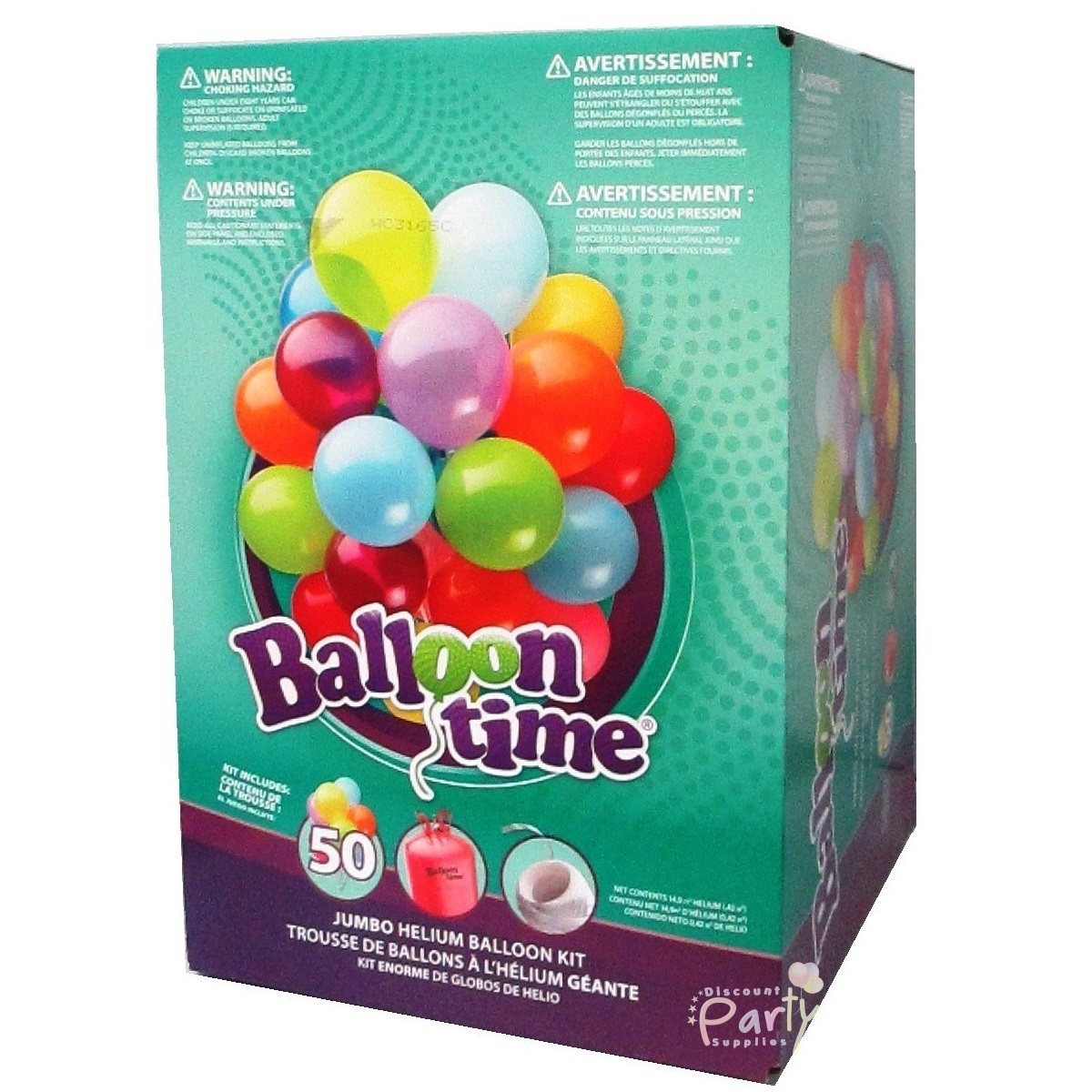 Balloon Time 50 Jumbo Helium Tank Kit