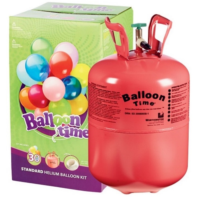 Balloon Time 30 Standard Helium Tank Kit