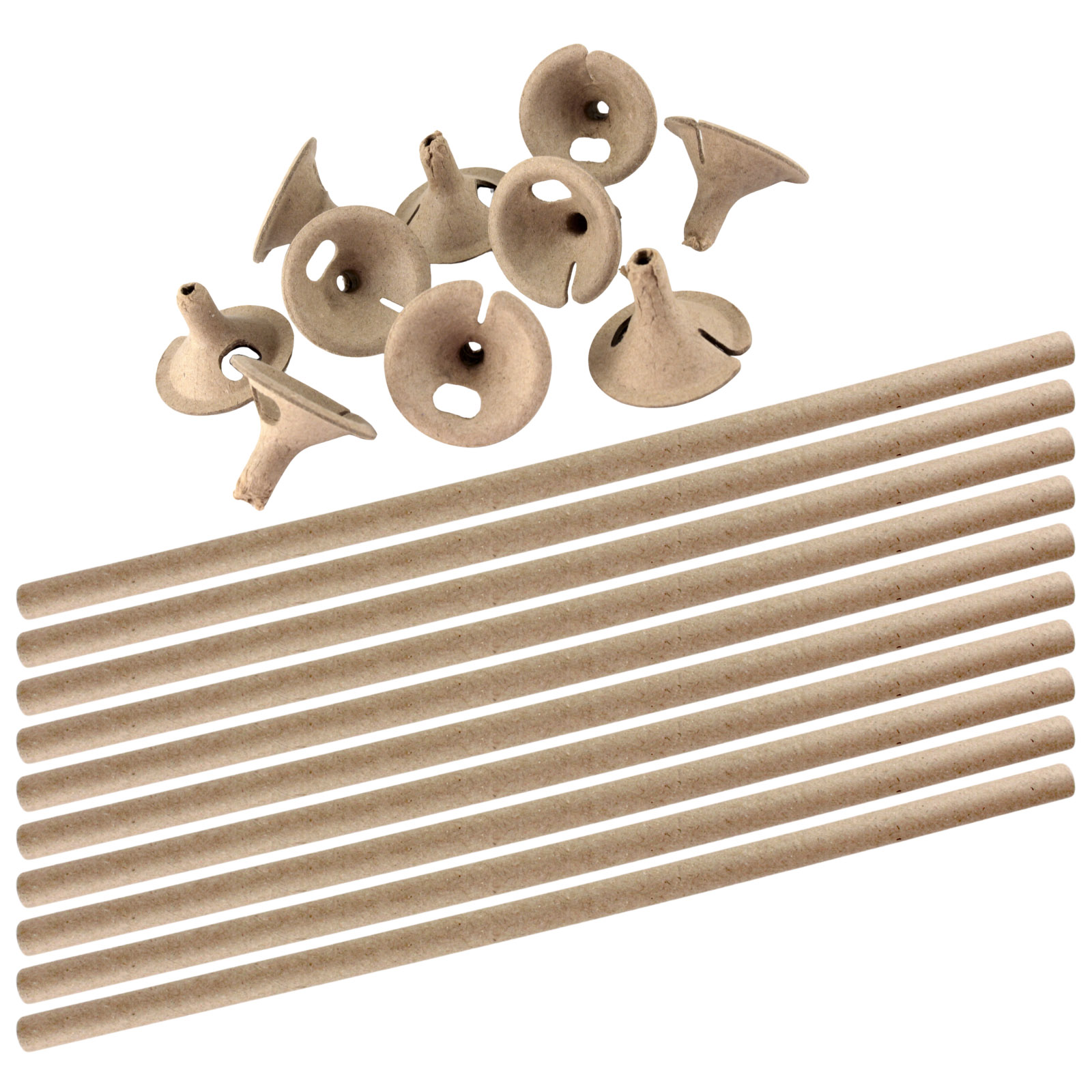 Paper Balloon Sticks and Cups (Bulk Pack of 100) 