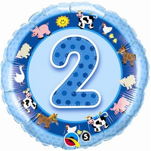 Boys 2nd Birthday Helium Balloon