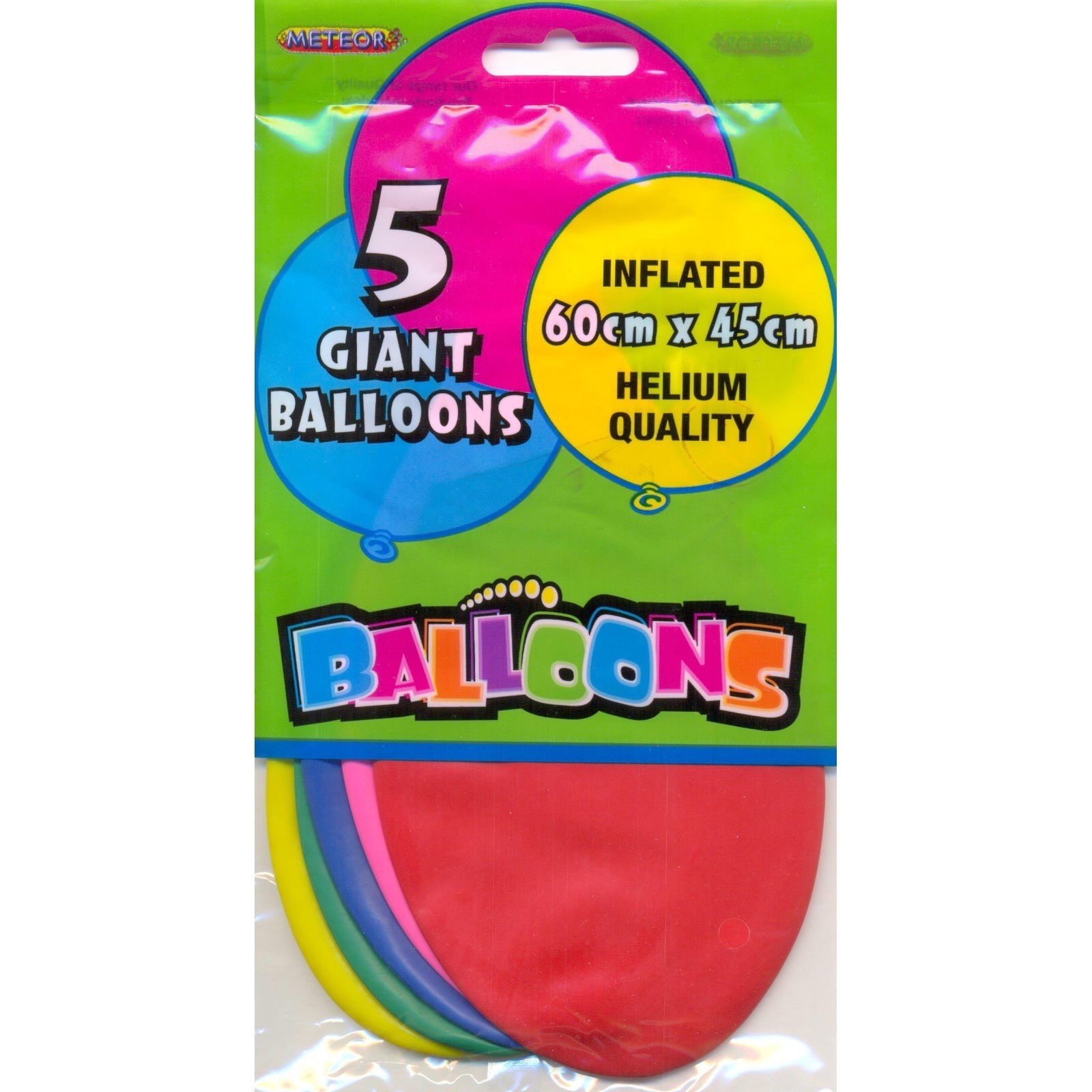 Giant Party Balloons Assorted Colours (Pack of 5)