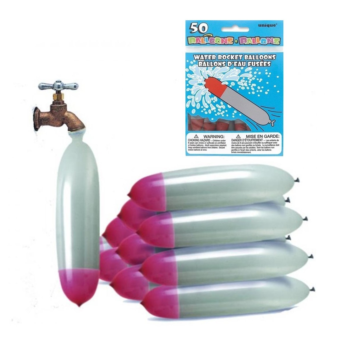 Rocket Water Bomb Balloons (Pack of 50)