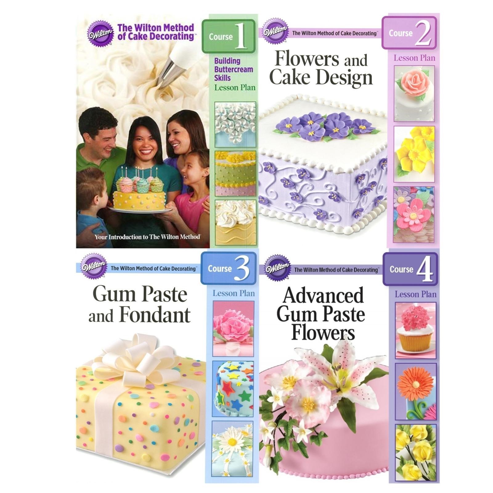 Wilton Cake Decorating Lesson Plan Books 1 2 3 4