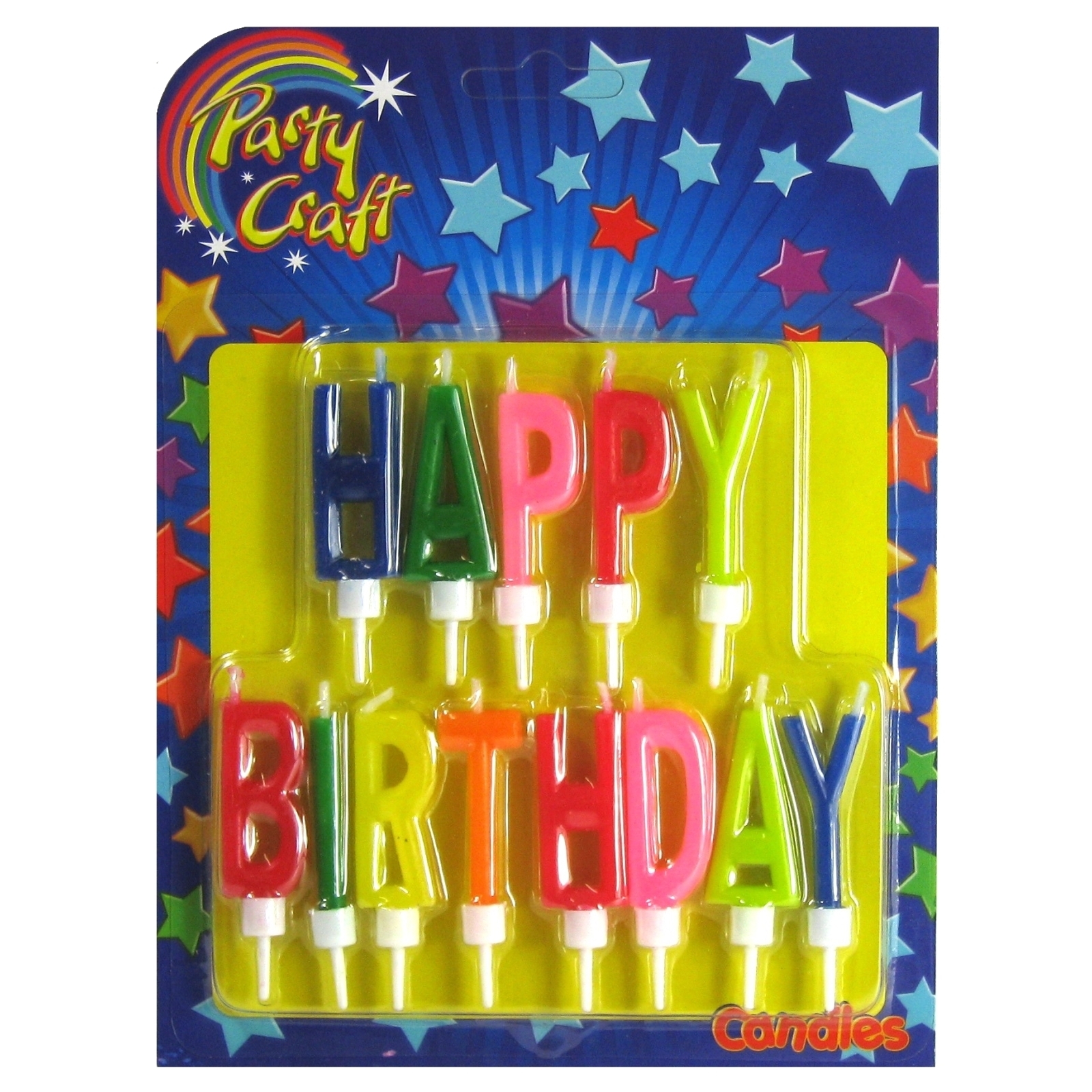 Happy Birthday Shaped Candles