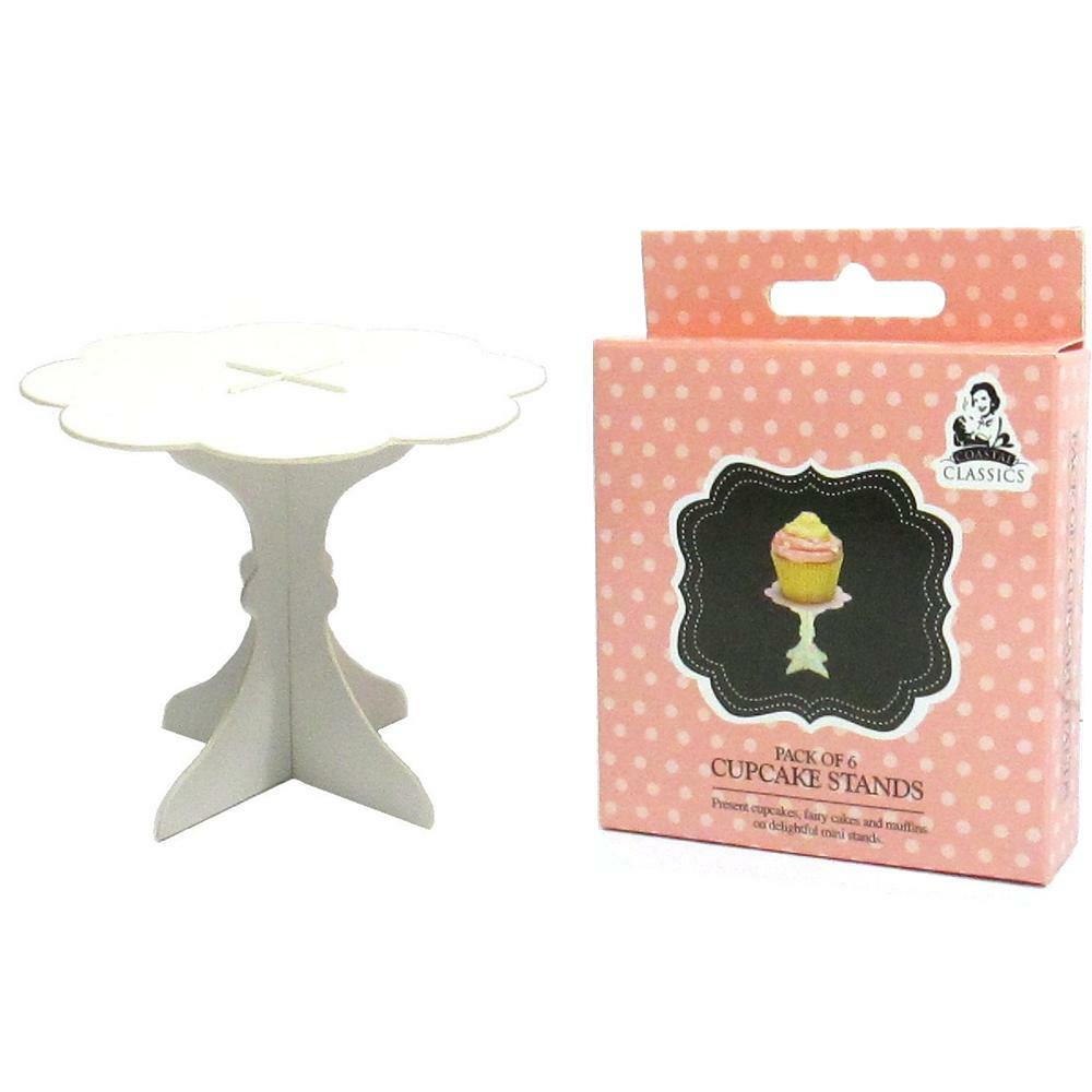 Mini White Cupcake Stands (Pack of 6)