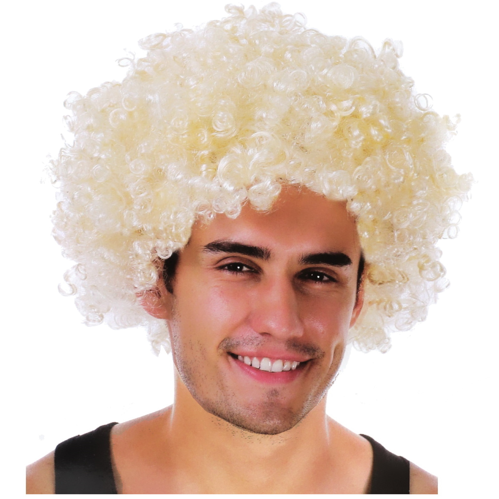 Men's Blonde Afro Wig