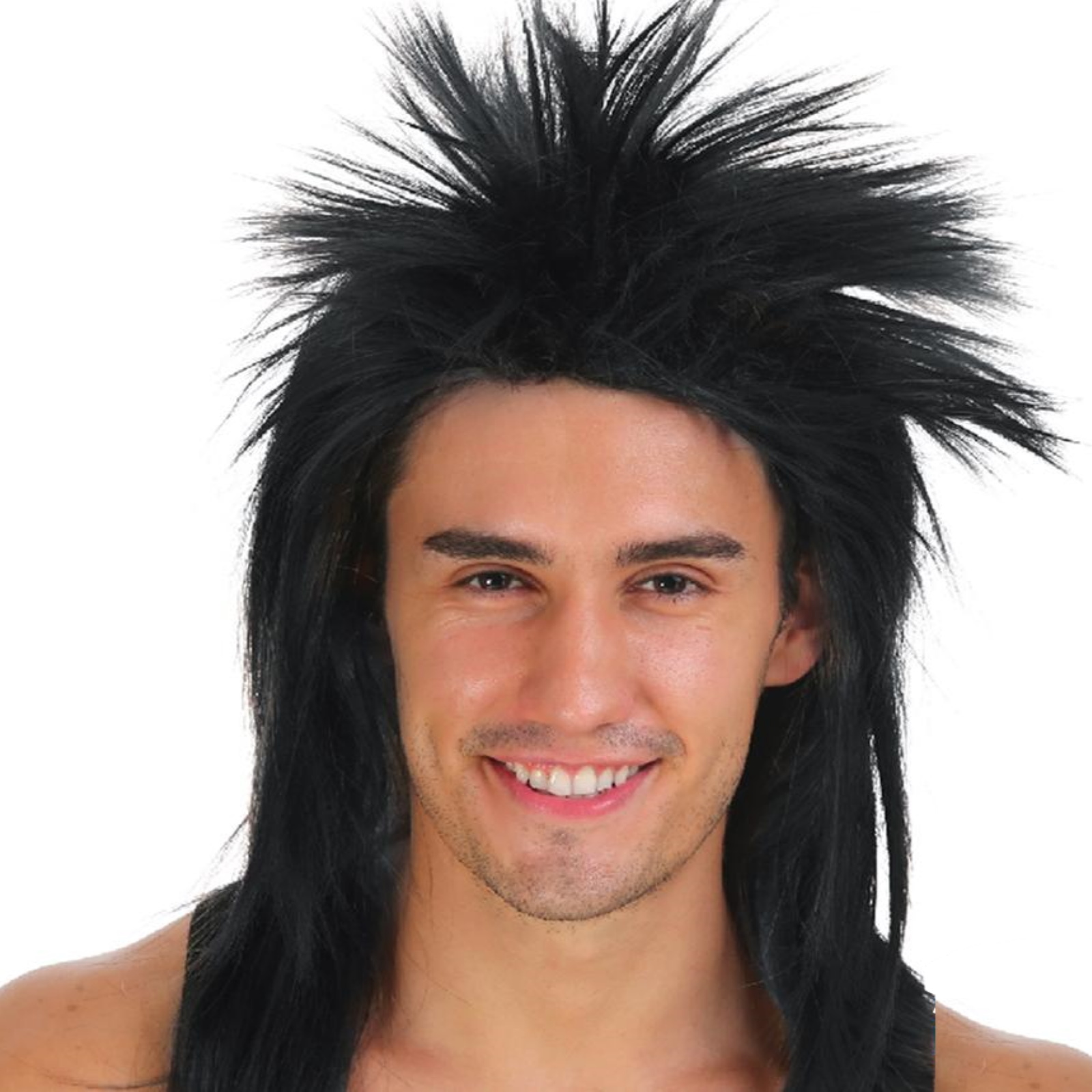Black Spiky Punk Rock Wig