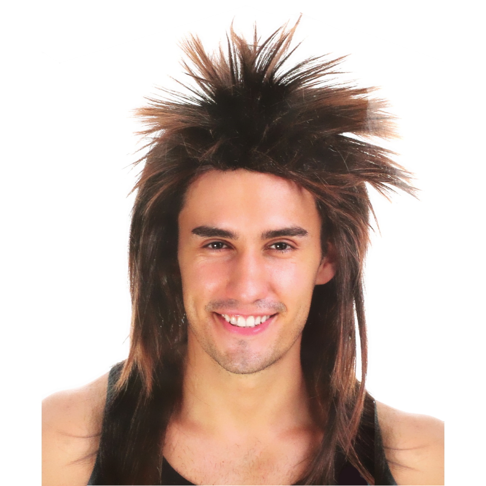 Brown Spiky Punk Rock Wig