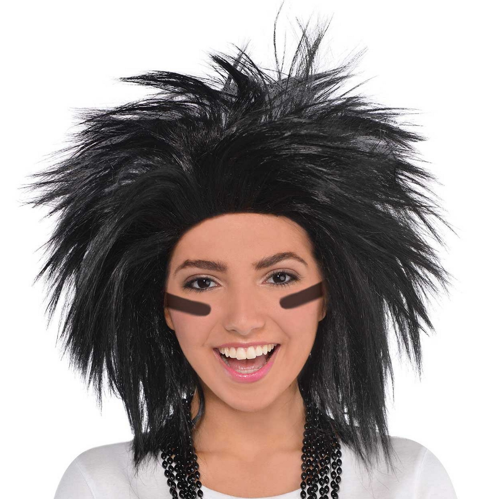 Black Spiky Rocker Wig