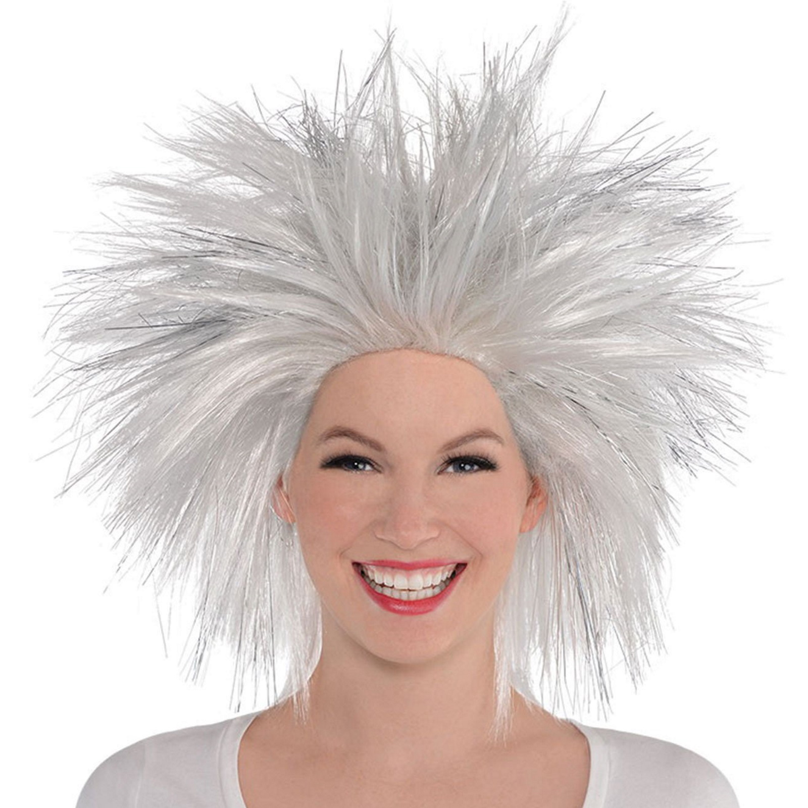 Silver Spiky Rocker Wig