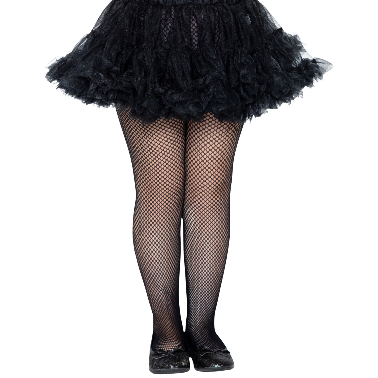 Kids Black Fishnet Tights