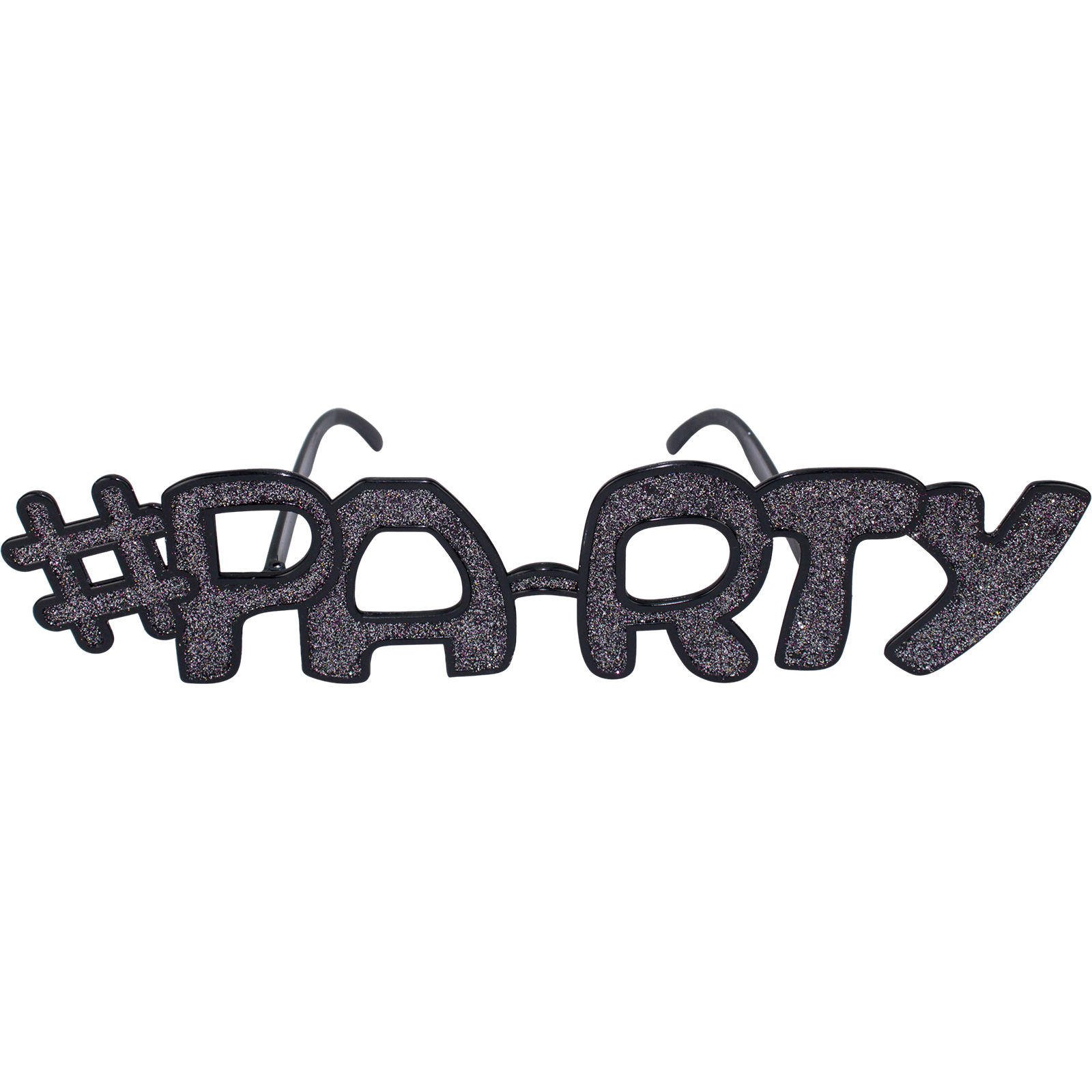 Black Glitter Novelty #Party Glasses  