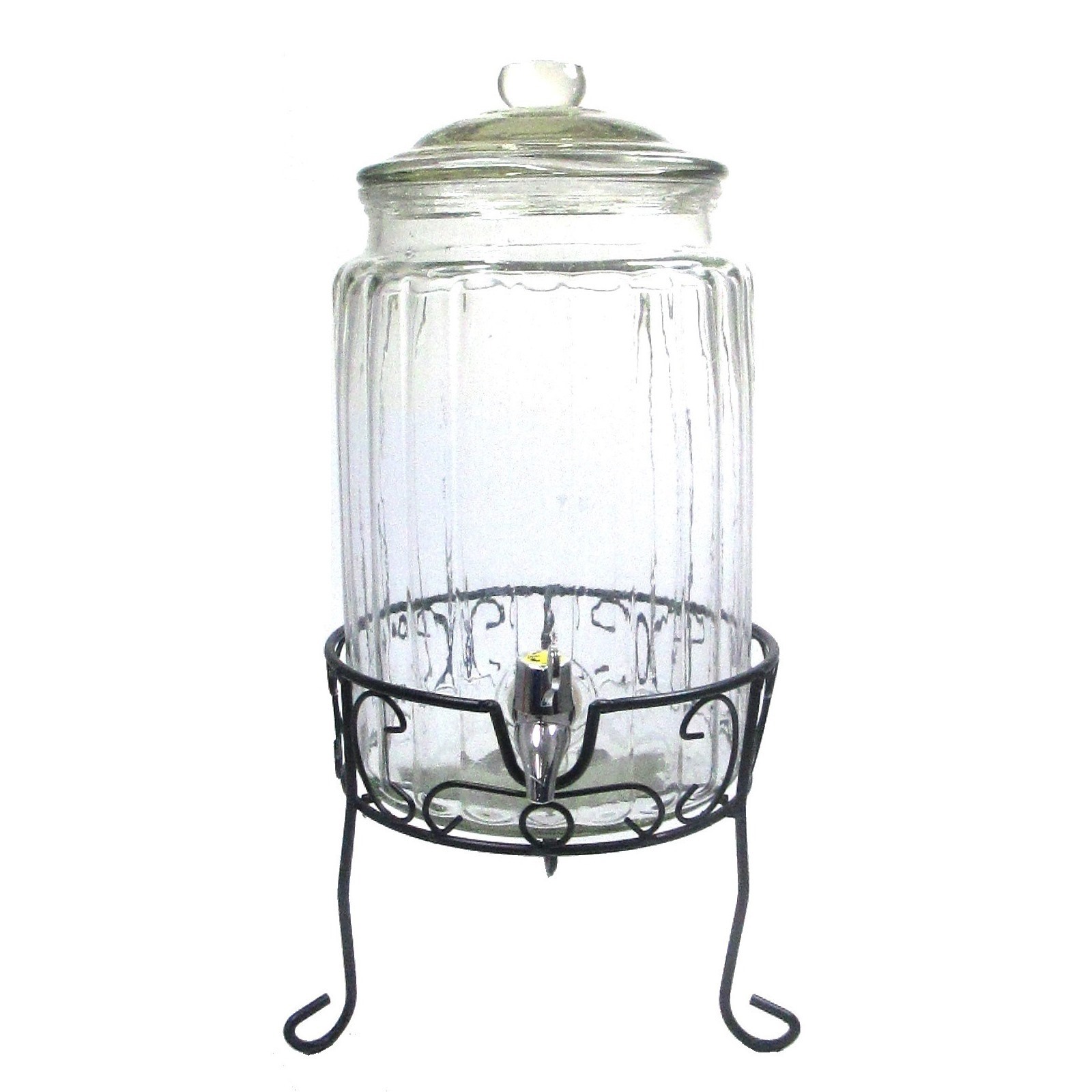 Glass Drink Dispenser on Stand