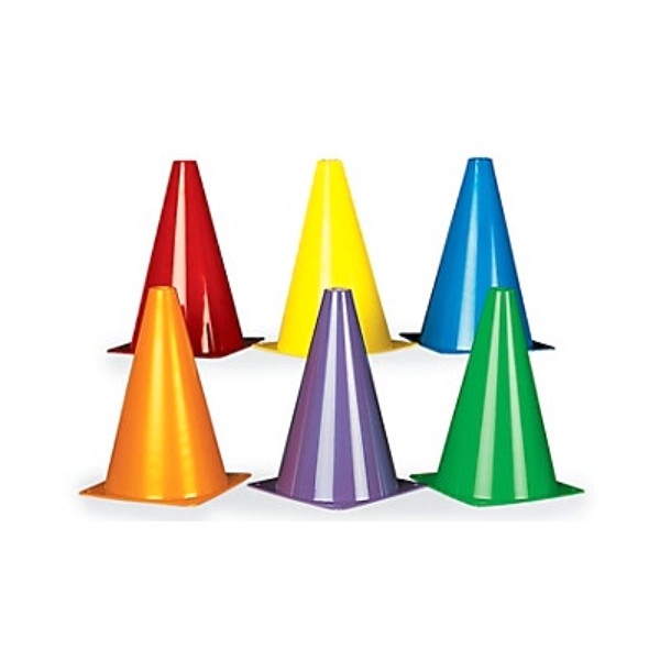 Coloured Plastic Traffic Cones (Pack of 12)