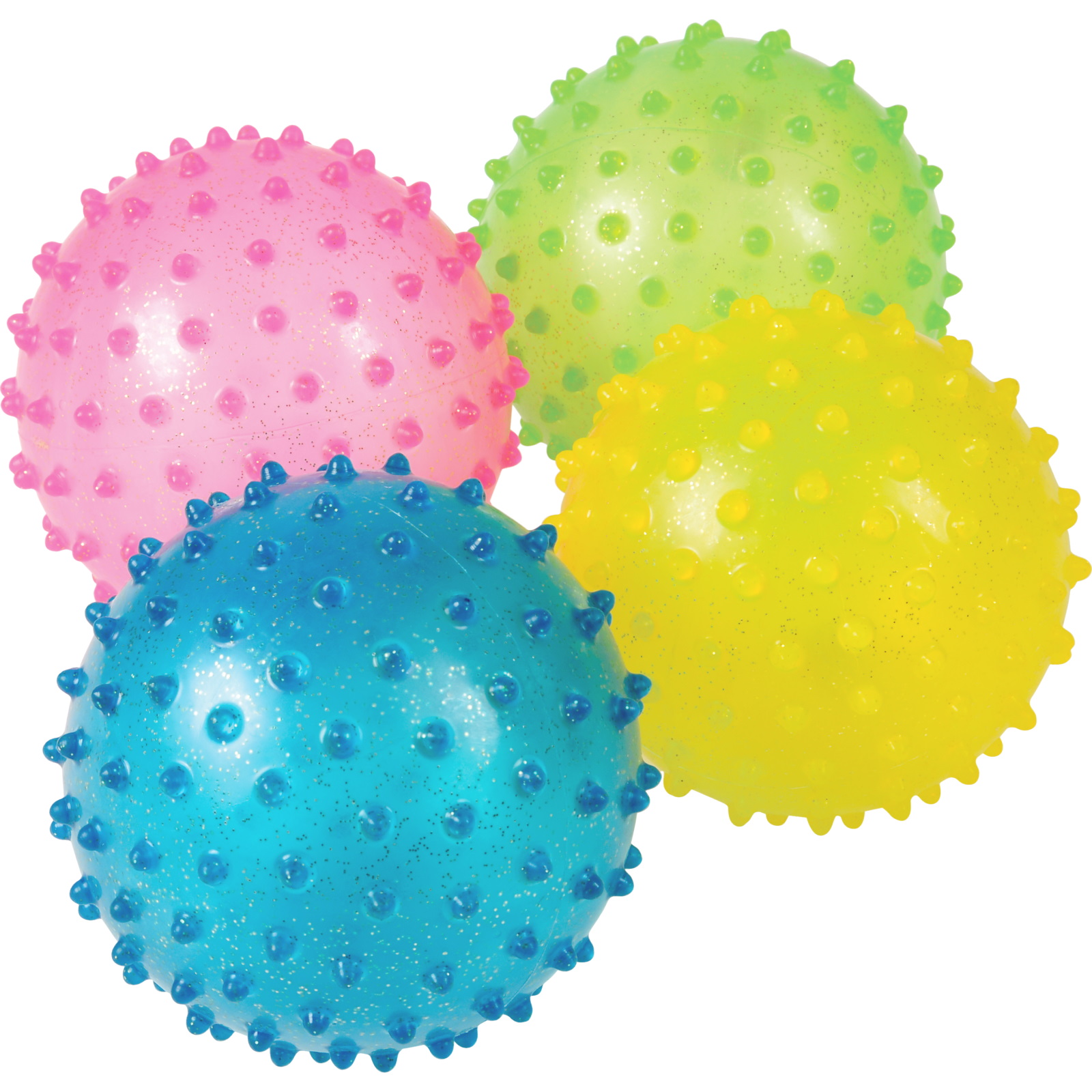 Assorted Mini Glitter Knobby Balls (Pack of 12)