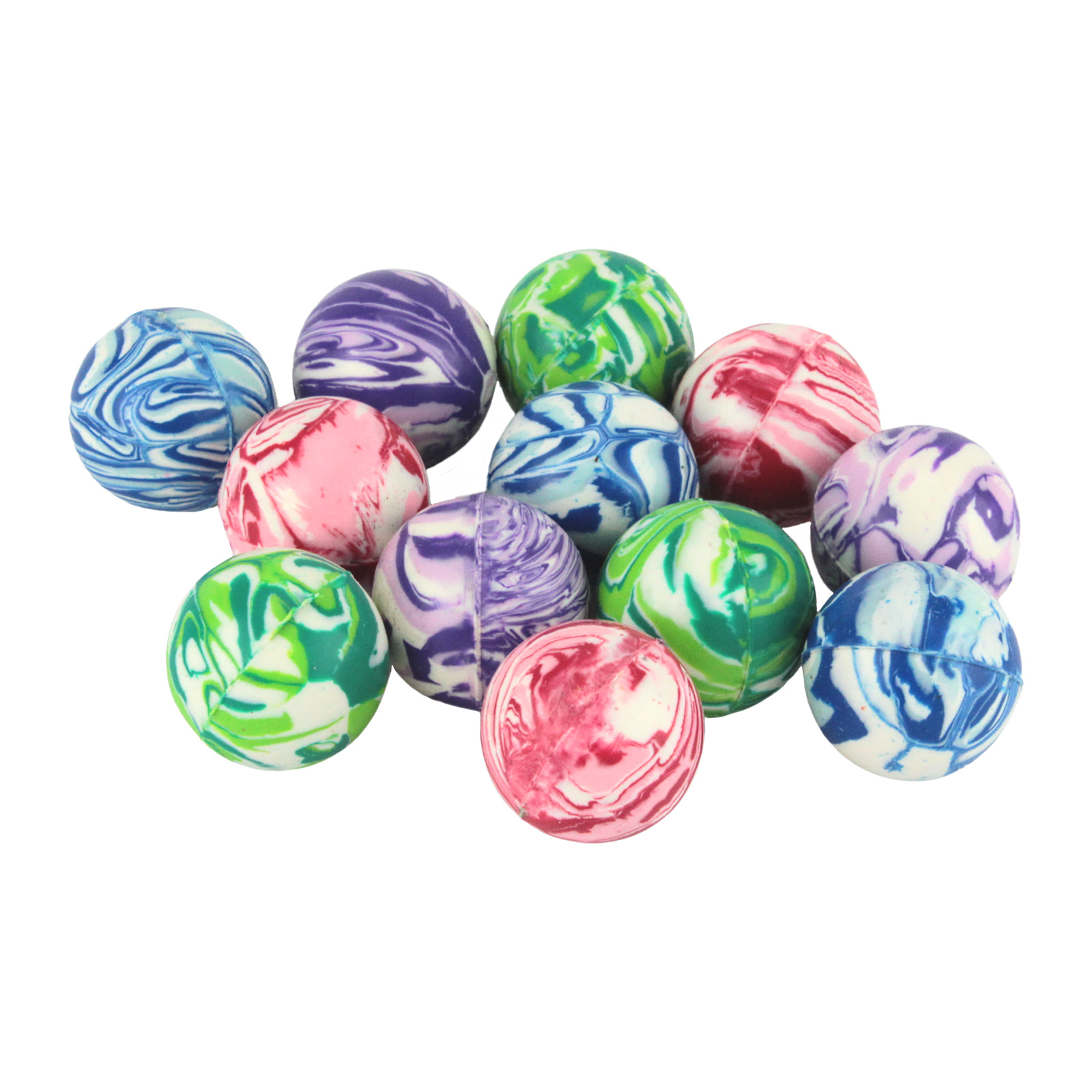 12Pcs Marbled High Bounce Balls