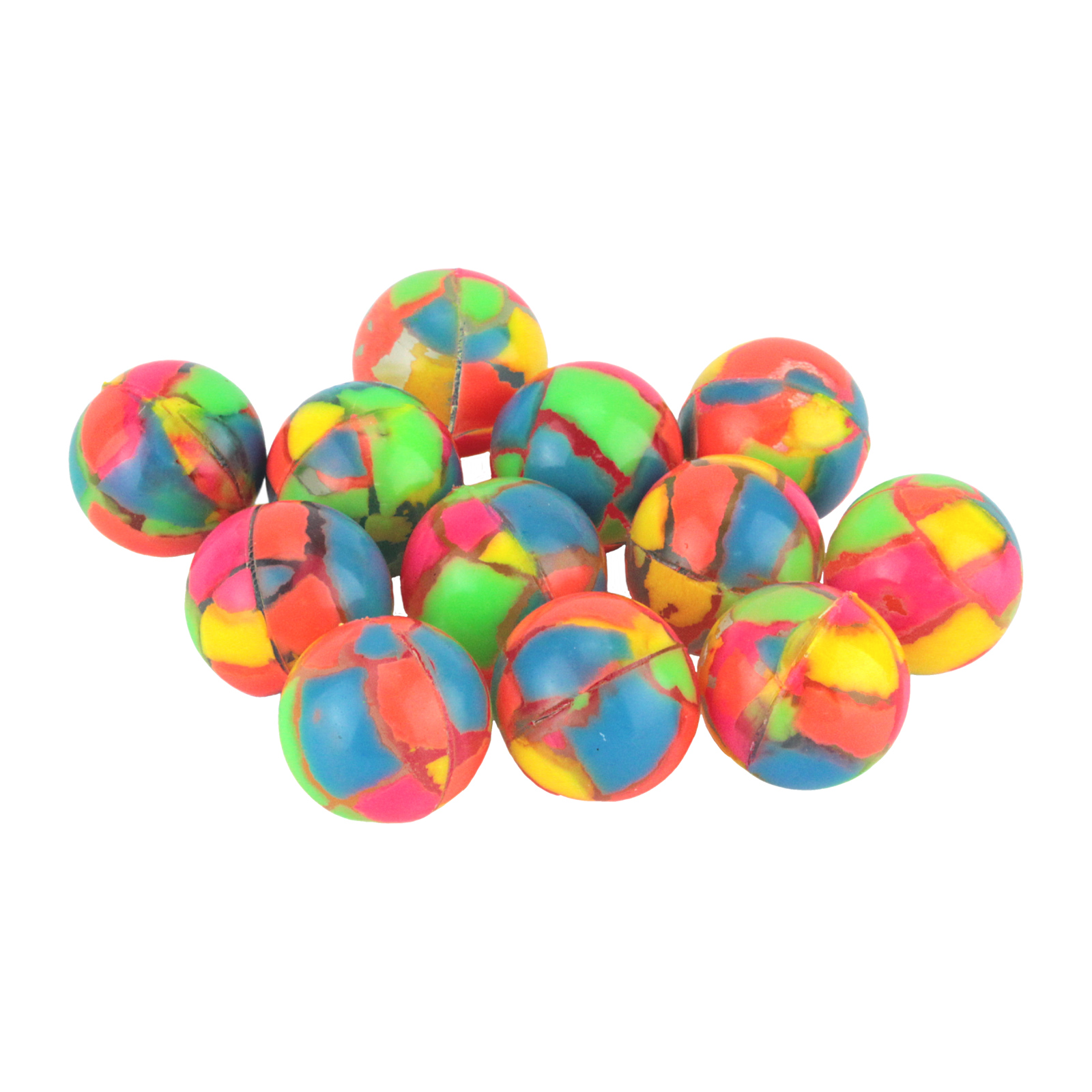 12Pcs Rainbow Splash Bouncy Balls