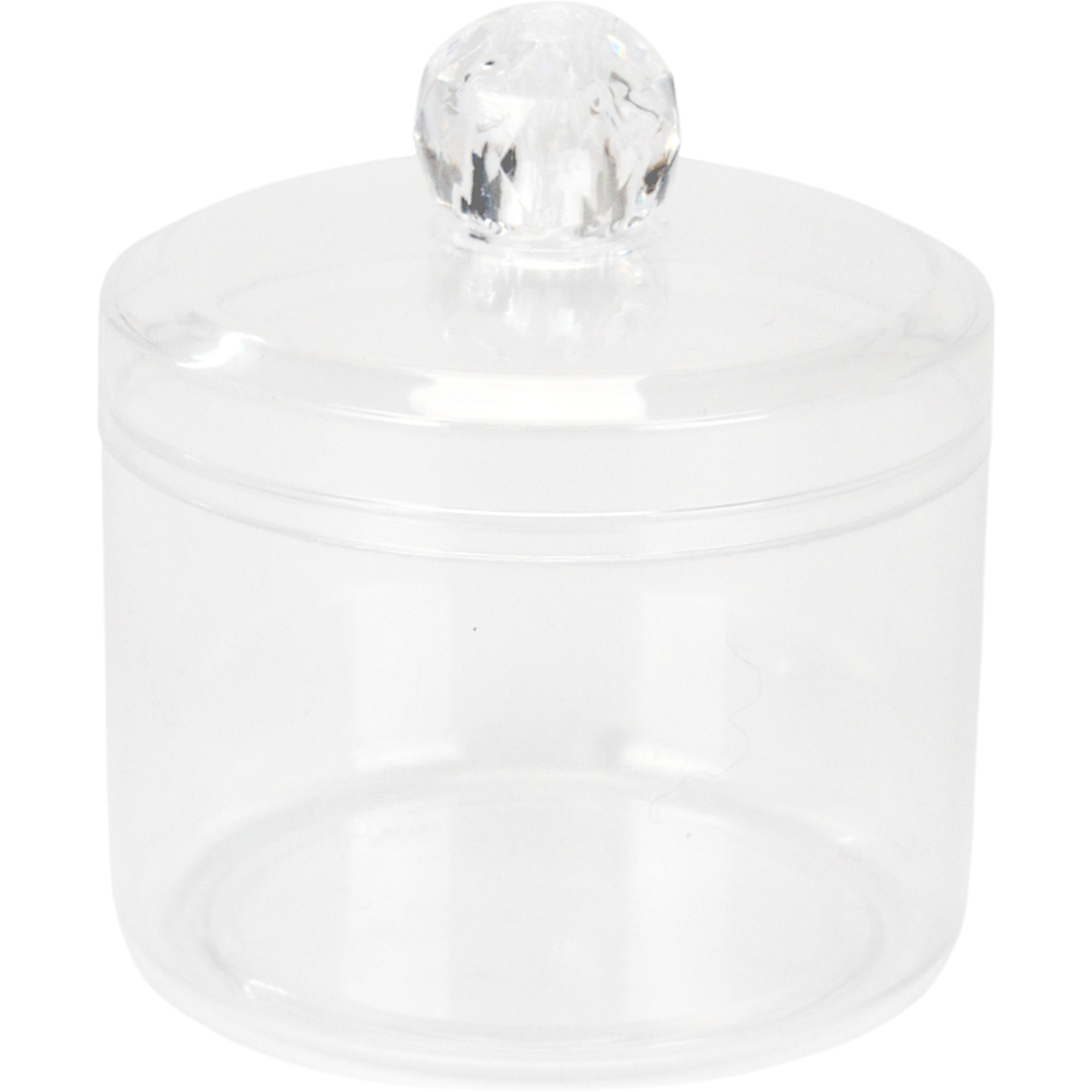 Clear Mini Plastic Jar With Lid 6cm