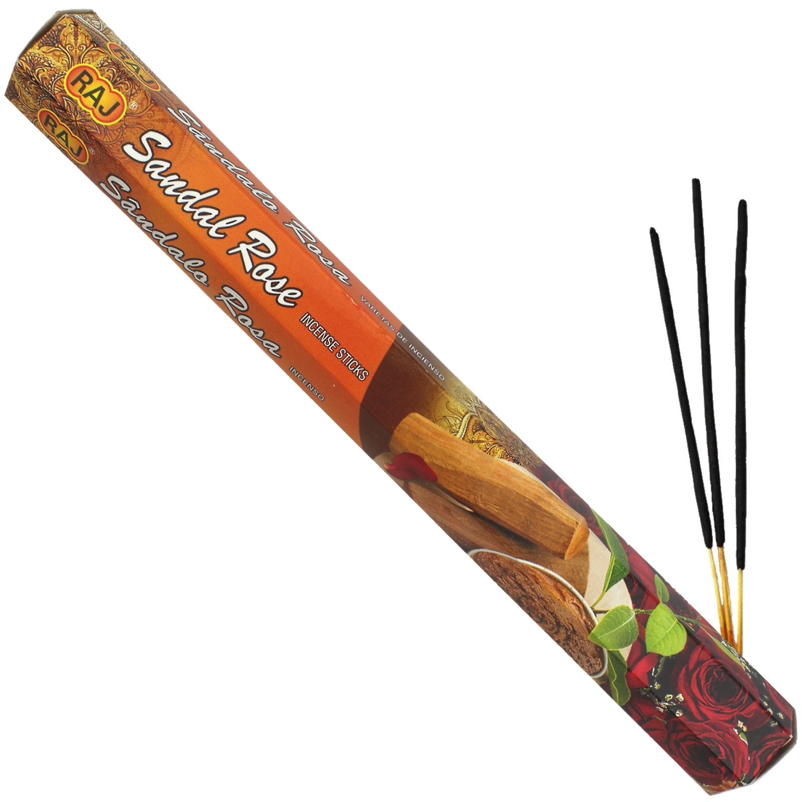 Raj Sandal Rose Incense Sticks (Pack of 20)