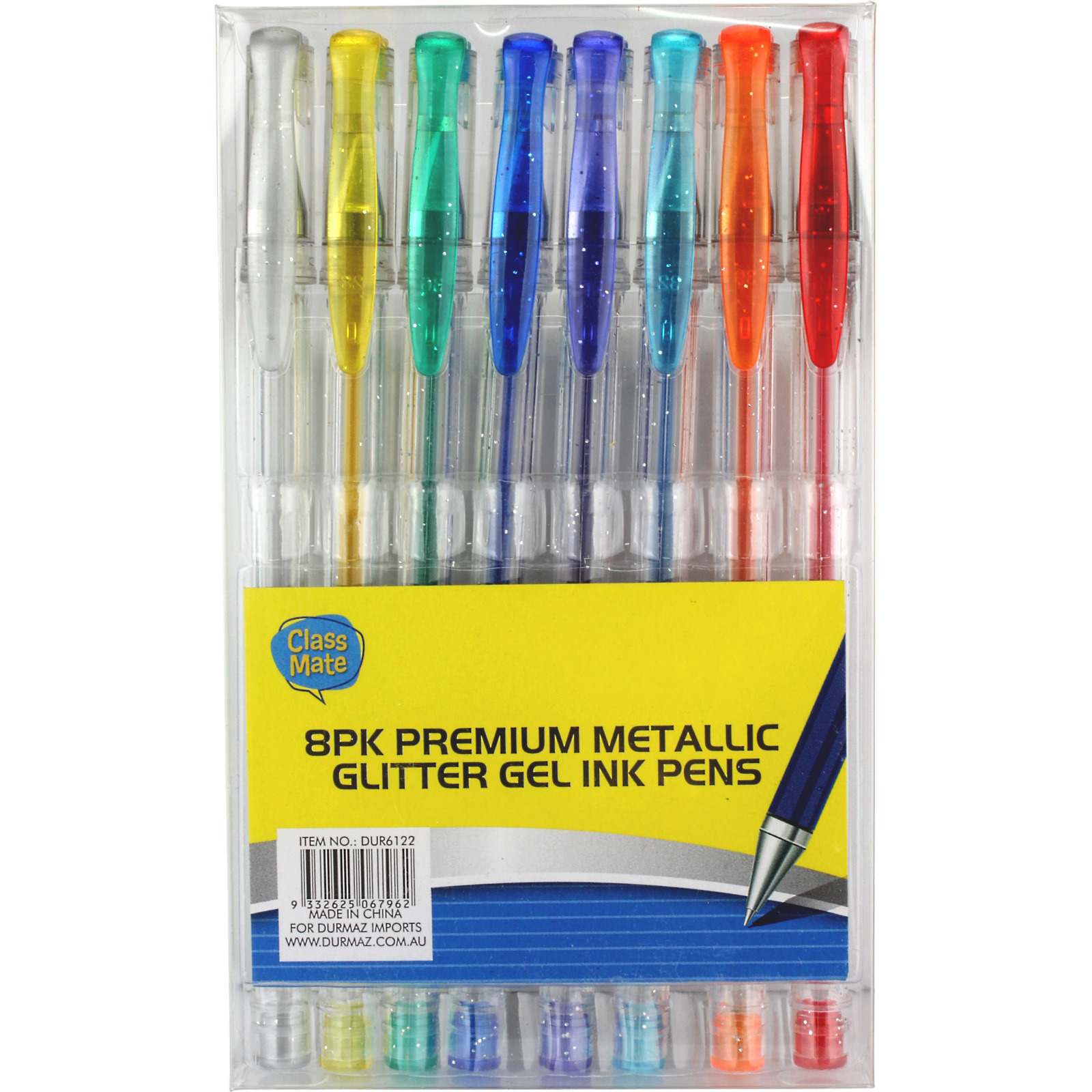 Assorted Glitter Gel Ink Pens (Pack of 8)