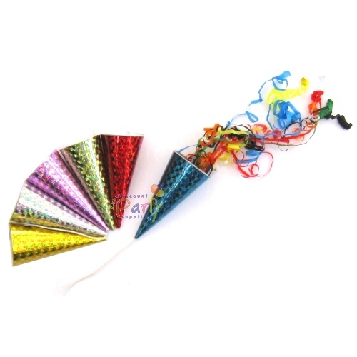 Prismatic Party Poppers (Pack of 6)