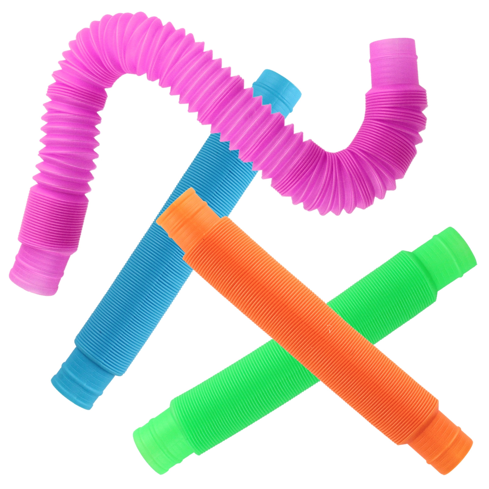 4 Pack Fidget Sensory Pop Tubes Assorted Colours