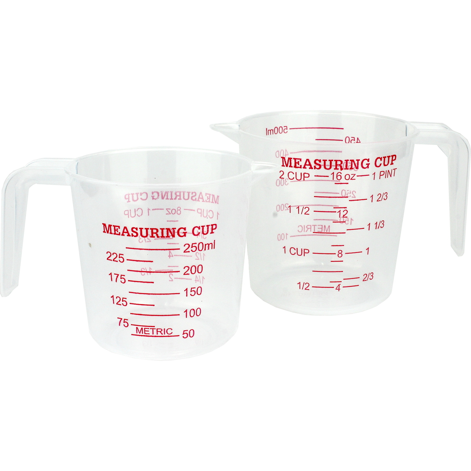 Plastic Measuring Cups (Set of 2)