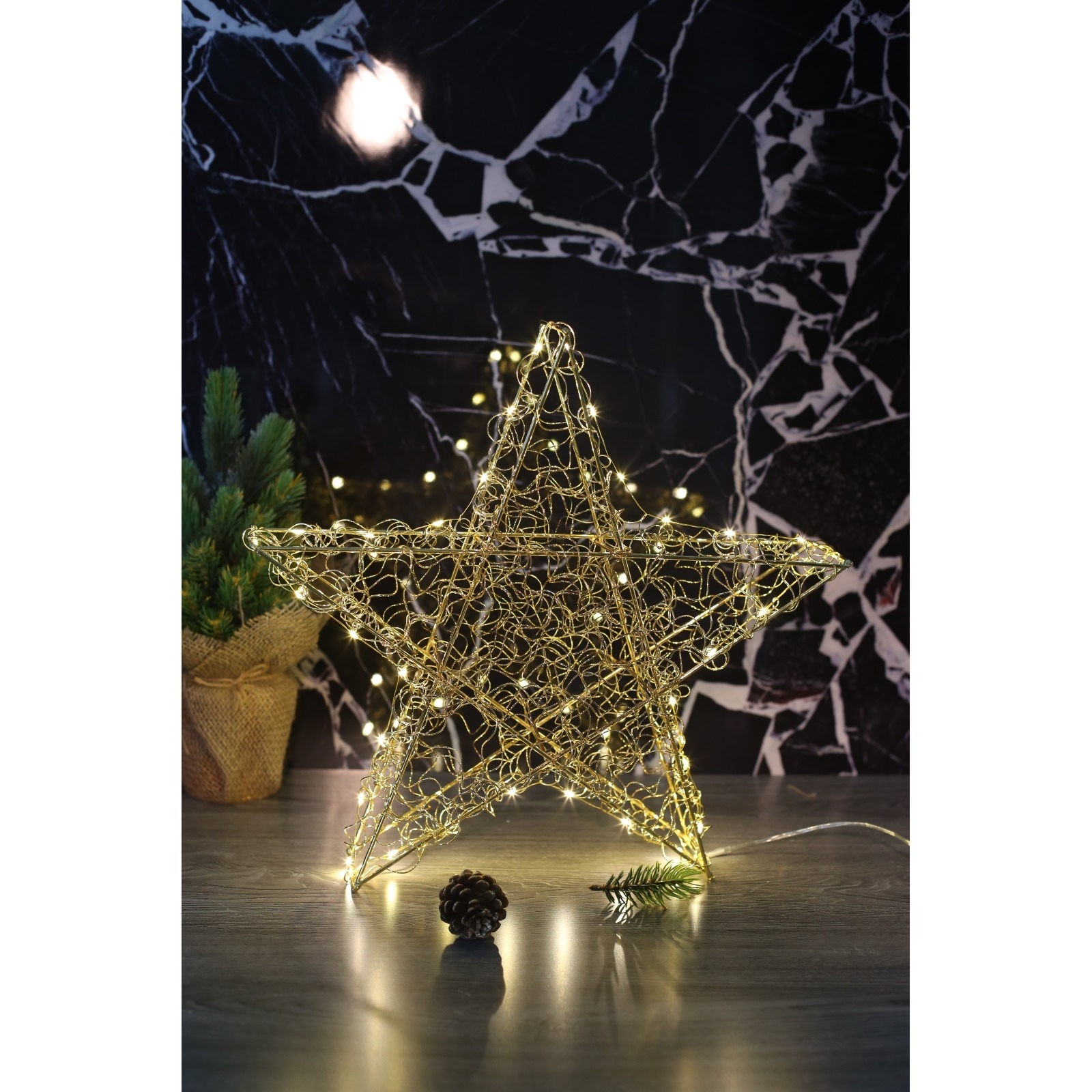 Gold Wire Star Light