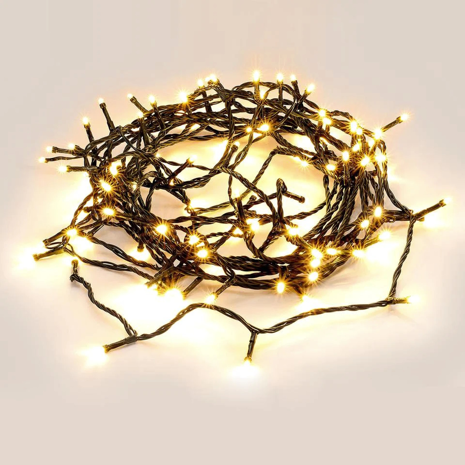 100 Warm White LED Fairy Lights 4.95m