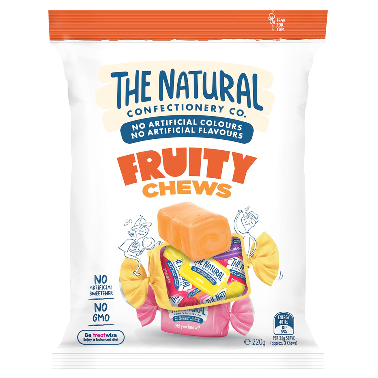 The Natural Confectionery Co. Fruity Chews (220g)