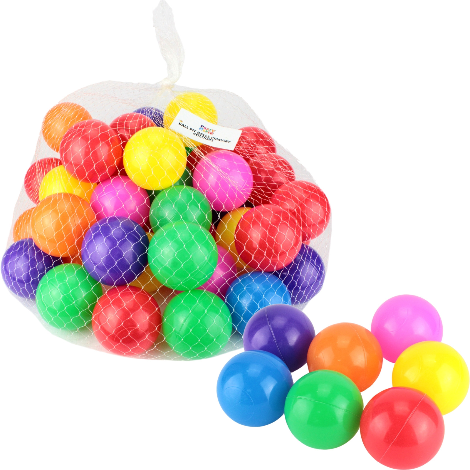 50Pcs Bright Coloured Plastic Ball Pit Balls