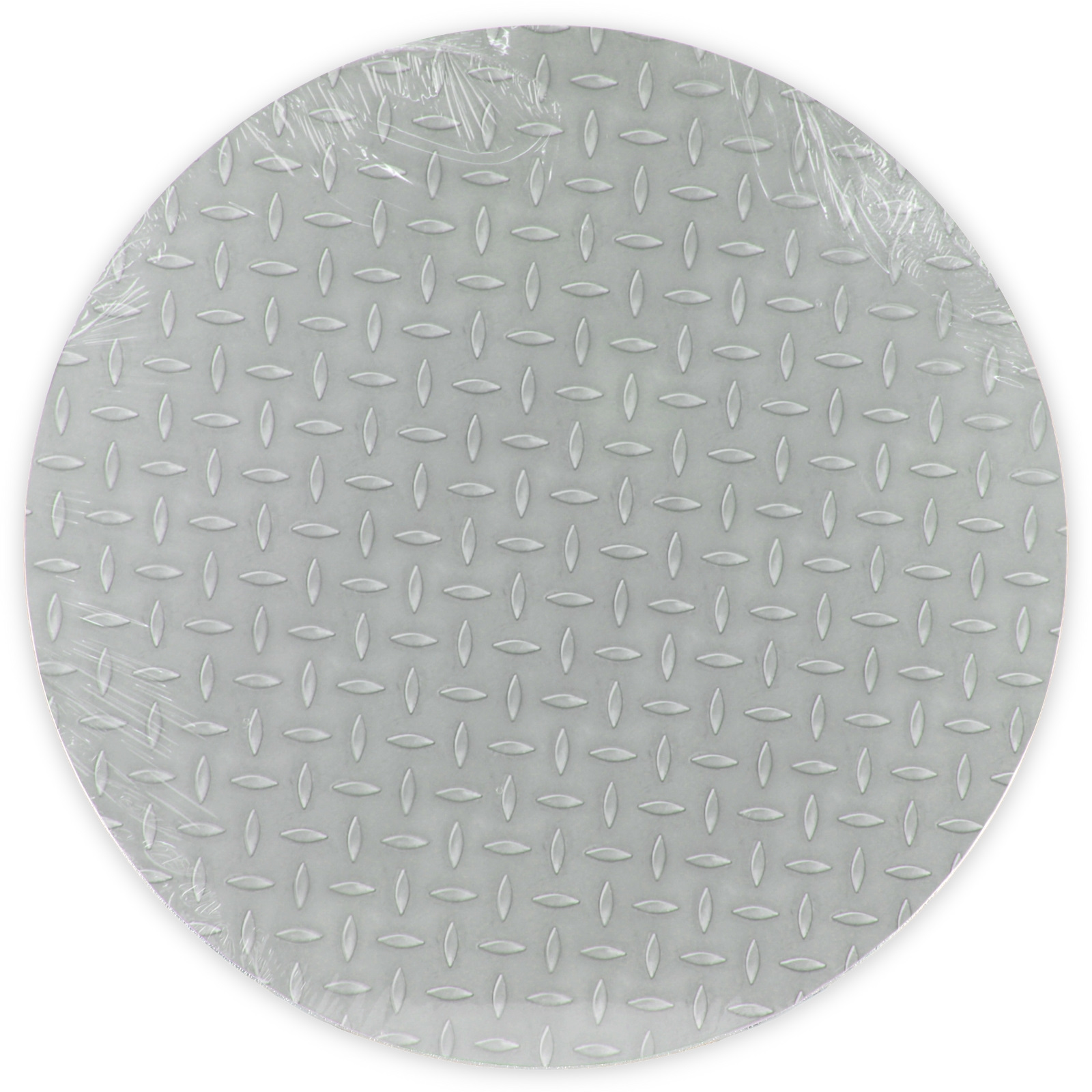 Checker Plate Print Round Cake / Serving Board 35cm
