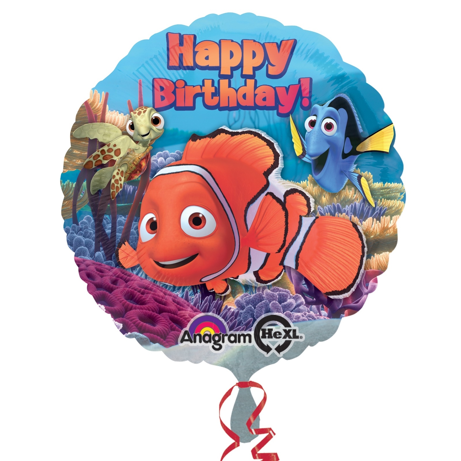 Finding Nemo Happy Birthday Helium Balloon