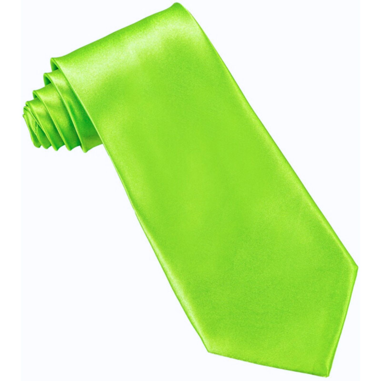 Neon Green Satin Tie