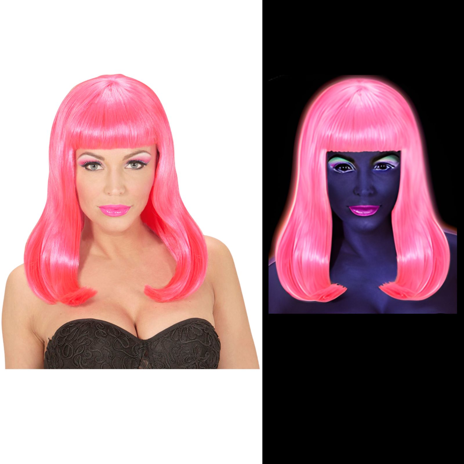 Adult Neon Pink Wig