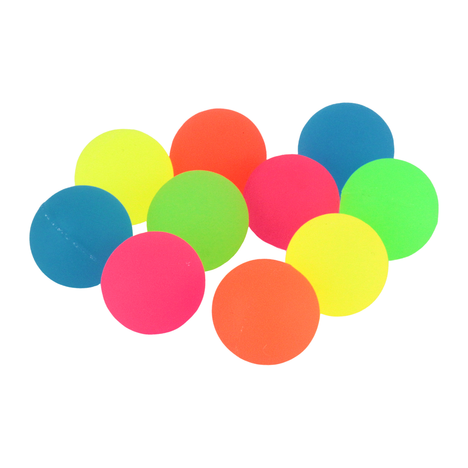 60pc Tub Neon Glow High Bounce Balls