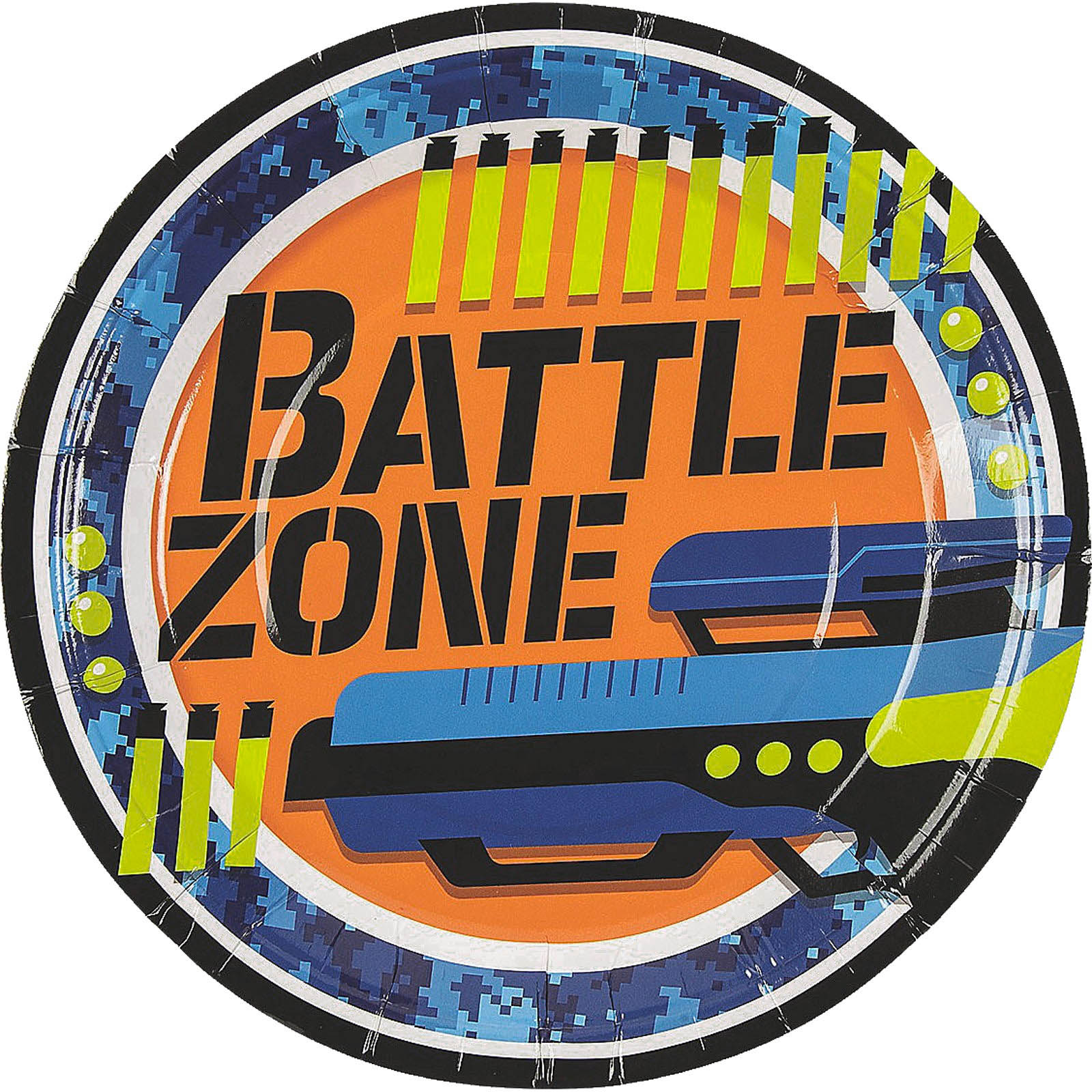 Dart Battle Party Large Paper Plates (Pack of 8)