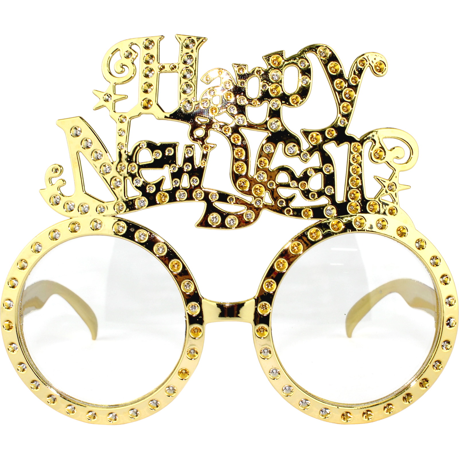Happy New Year Gold Party Glasses